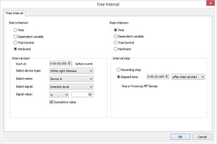 free interval selection ethovision xt 12